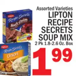 C Town LIPTON RECIPE SECRETS SOUP MIX offer