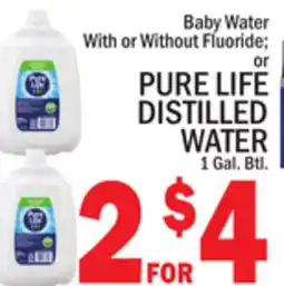 C Town PURE LIFE DISTILLED WATER offer