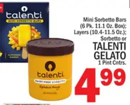 C Town TALENTI GELATO 1 Pint Cntrs offer
