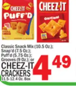 C Town CHEEZ-IT CRACKERS 11.5-12.4 Oz. Box offer