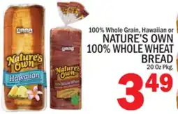 C Town NATURE'S OWN 100% WHOLE WHEAT BREAD offer