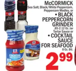 C Town McCORMICK BLACK PEPPERCORN GRINDER 85-2.12 Oz offer
