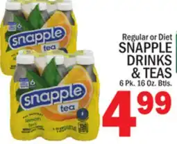C Town SNAPPLE DRINKS & TEAS offer