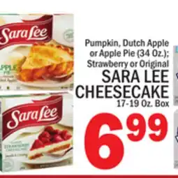 C Town SARA LEE CHEESECAKE 17-19 Oz. Box offer