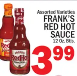 C Town FRANK'S RED HOT SAUCE offer