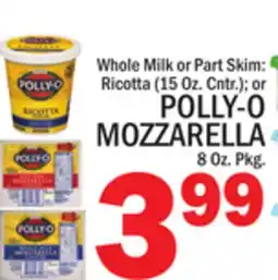 C Town POLLY-O MOZZARELLA 8 Oz. Pkg offer