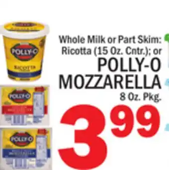 C Town POLLY-O MOZZARELLA 8 Oz. Pkg offer
