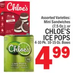 C Town CHLOE'S ICE POPS 4-10 Pk. 10-15 Oz. Boxes offer