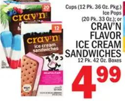 C Town CRAV'N FLAVOR ICE CREAM SANDWICHES 12 Pk. 42 Oz. Boxes offer