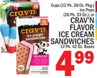 C Town CRAV'N FLAVOR ICE CREAM SANDWICHES 12 Pk. 42 Oz. Boxes offer