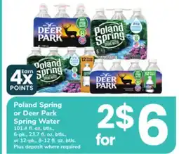 ACME Poland Spring or Deer Park Spring Water offer
