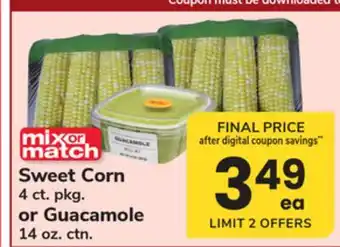 ACME Sweet Corn 4 ct. pkg. or Guacamole 14 oz. ctn offer