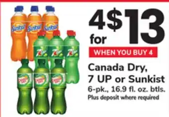 ACME Canada Dry, 7 UP or Sunkist offer
