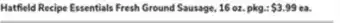 ACME Hatfield Recipe Essentials Fresh Ground Sausage offer