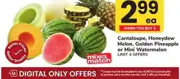 ACME Cantaloupe, Honeydew Melon, Golden Pineapple or Mini Watermelon offer