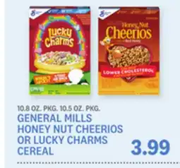 Kings Food Markets GENERAL MILLS HONEY NUT CHEERIOS OR LUCKY CHARMS CEREAL offer