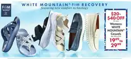 Boscov's Womens Casuals WHITE MOUNTAIN RECOVERY offer
