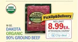 Kings Food Markets DAKOTA ORGANIC 90% GROUND BEEF offer