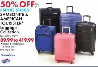 Boscov's SAMSONITE & AMERICAN TOURISTER Luggage Collection offer