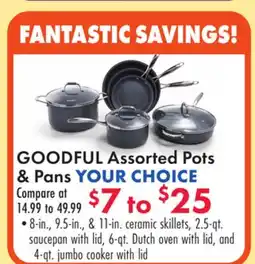Boscov's GOODFUL Assorted Pots & Pans offer