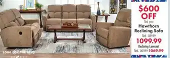 Boscov's Hawthorn Reclining Sofa offer