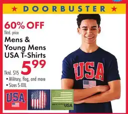 Boscov's Mens & Young Mens USA T-Shirts offer