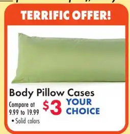 Boscov's Body Pillow Cases offer