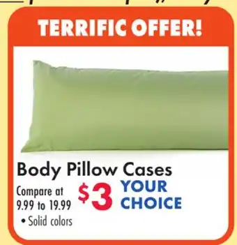 Boscov's Body Pillow Cases offer