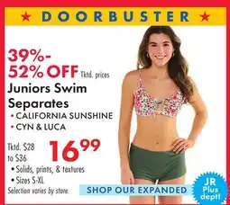 Boscov's Juniors Swim Separates offer