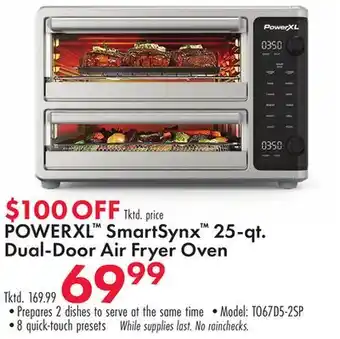 Boscov's POWERXL SmartSynx 25-qt. Dual-Door Air Fryer Oven offer