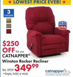 Boscov's CATNAPPER Winston Rocker Recliner offer