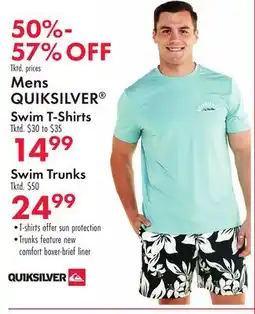 Boscov's Mens QUIKSILVER Swim T-Shirts offer