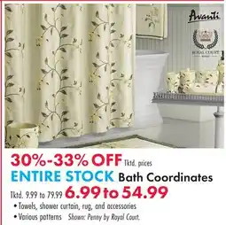 Boscov's ENTIRE STOCK Bath Coordinates offer