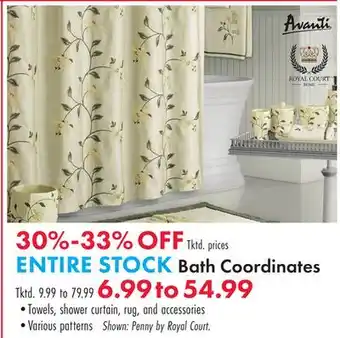 Boscov's ENTIRE STOCK Bath Coordinates offer