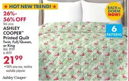 Boscov's ASHLEY COOPER Printed Quilt Twin, Full/Queen, or King offer