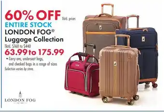 Boscov's ENTIRE STOCK LONDON FOG Luggage Collection offer