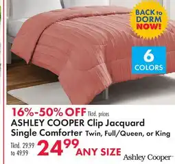 Boscov's ASHLEY COOPER Clip Jacquard Single Comforter offer