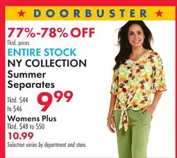 Boscov's ENTIRE STOCK NY COLLECTION Summer Separates offer