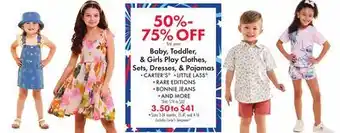 Boscov's Baby, Toddler, & Girls Play Clothes, Sets, Dresses, & Pajamas offer