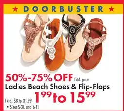 Boscov's Ladies Beach Shoes & Flip-Flops offer