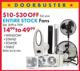 Boscov's ENTIRE STOCK Fans offer