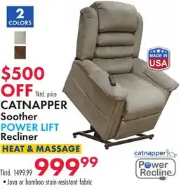 Boscov's CATNAPPER Soother POWER LIFT Recliner offer