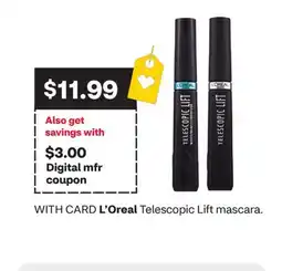 CVS L'Oreal Telescopic Lift mascara offer