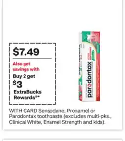 CVS Sensodyne, Pronamel or Parodontax toothpaste offer