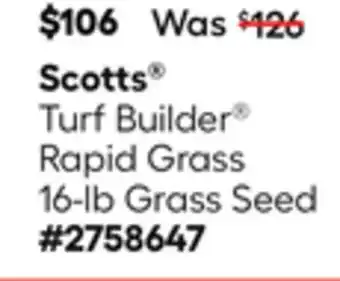 Lowe's Turf Builder Rapid Grass 16-lb Grass Seed offer