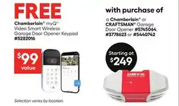 Lowe's Chamberlain or CRAFTSMAN Garage Door Opener offer