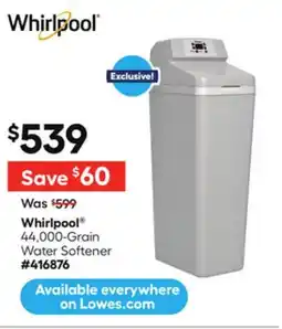 Lowe's 44,000-Grain Water Softener offer