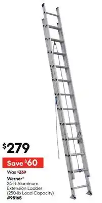 Lowe's 24-ft Aluminum Extension Ladder offer