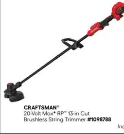Lowe's 20-Volt MaxF RP 13-in Cut Brushless String Trimmer offer