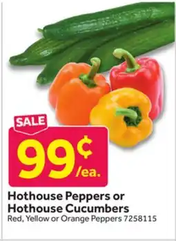 Stop&Shop Hothouse Cucumbers Red, Yellow or Orange Peppers offer
